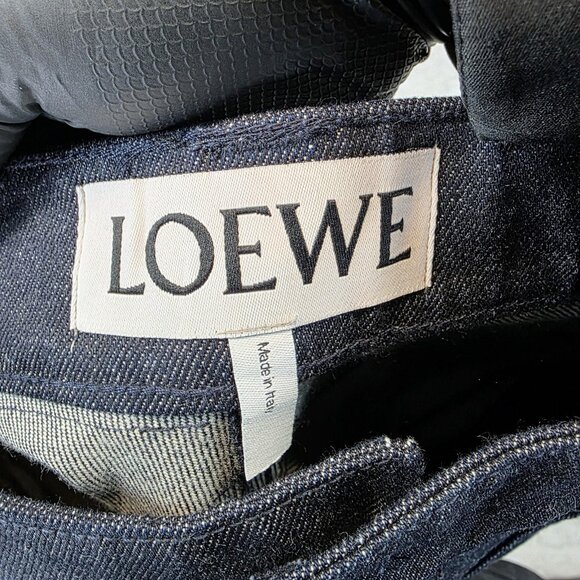 Loewe Jeans Womens 38 Blue Denim Straight Leg Made in Italy Button Fly Designer - Picture 11 of 14